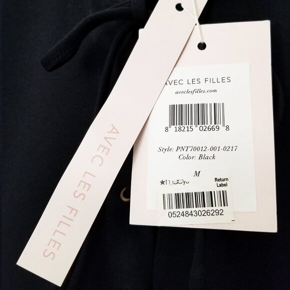NEW Avec Les Filles Black Ponte Knit Lace-Up Dress M LBD Slimming Classic Modest - Picture 8 of 16